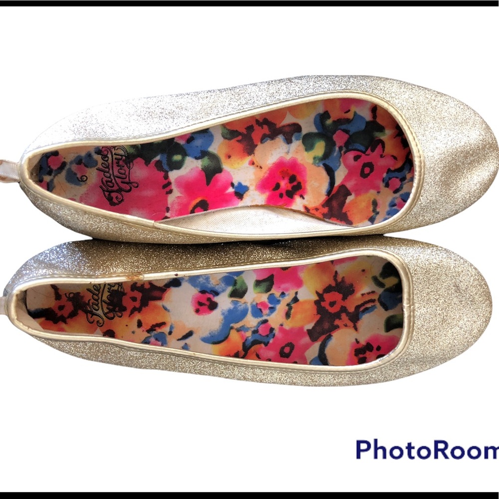 Gold Glitter Flats